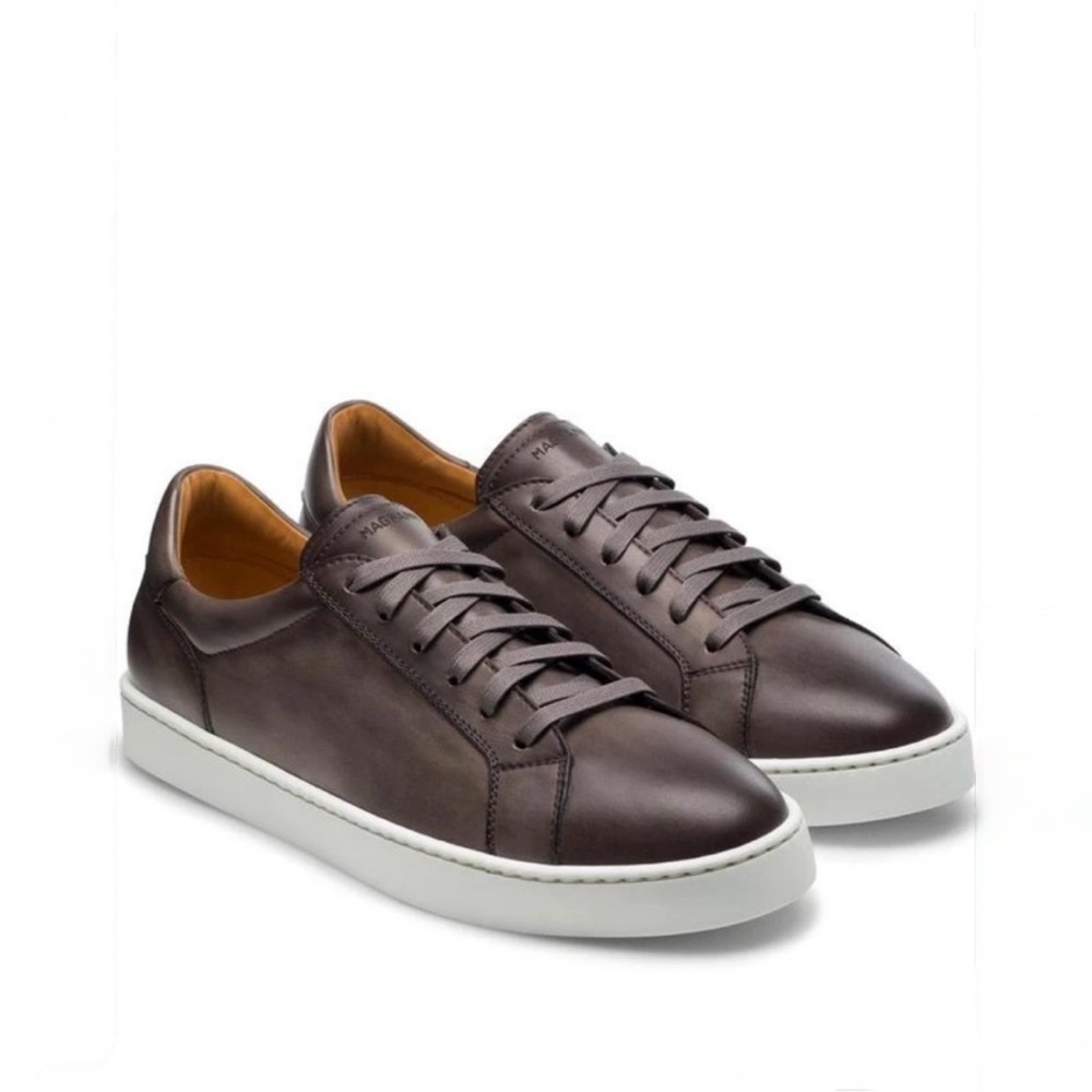 Magnanni Brown Leather Sneakers
